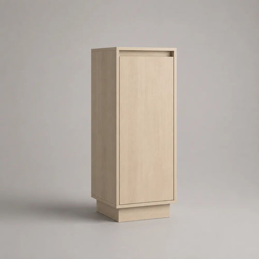 Hochschrank aus Holzwerkstoff mit 1 Tür, Eichedekor Natur, 40 × 40 × 120 cm